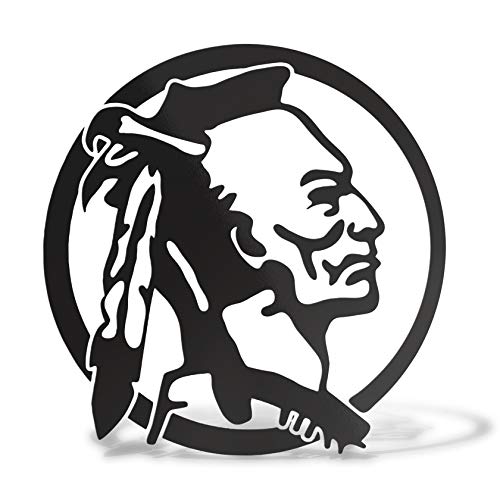 Erreinge prespaced Aufkleber Schwarz 15cm - Indian Native American Rechts - Vinyl-Aufkleber Aufkleber Aufkleber Mural Laptop Auto Moto Helm Camper von erreinge