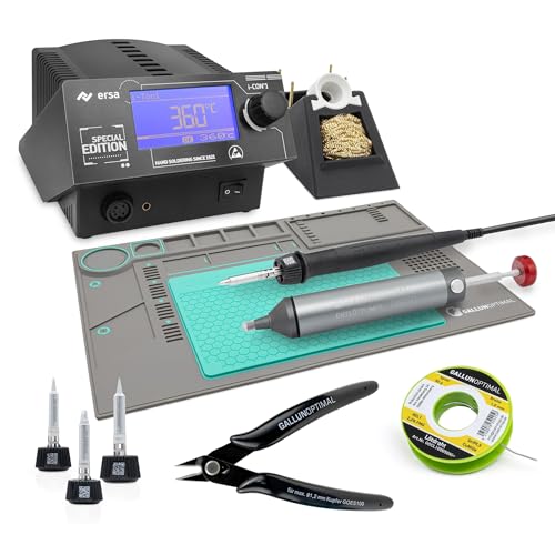 ERSA i-CON1 MK2 digitale 1-Kanal Industrie-Lötstation 50–450 °C mit 150 W i-TOOL MK2 Tip’n’Turn – antistatischer Spitzenwechsel – Profi-Set mit 6-teiligem Zubehör ERSA i-CON1 MK2 digitale 1-Kanal Industrie-Lötstation 50–450 °C mit 150 W i-TOOL MK2 Tip’n’Turn – antistatischer Spitzenwechsel – Profi-Set mit 6-teiligem Zubehör von ersa