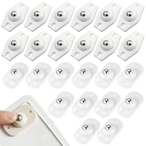 24 St Selbstklebende Mini Rollen Kugelrollen Rollen für Möbel Mini Kugelrollen 360 grad Kugelrollens Selbstklebend Möbelrollen Kugelrollens Kleine Selbstklebendes Starkes Rollenrad für Kleinmöbel von ertlutw