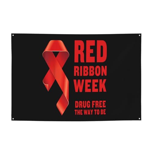 Banner mit Aufschrift "I Wear Red For Red Ribbon Awareness Week", 119,4 x 180,3 cm, Dekorationen, Veranda, Hof, Schilder, Tapisserie, Hintergrund, Flagge Banner mit Aufschrift "I Wear Red For Red Ribbon Awareness Week", 119,4 x 180,3 cm, Dekorationen, Veranda, Hof, Schilder, Tapisserie, Hintergrund, Flagge von ertquji