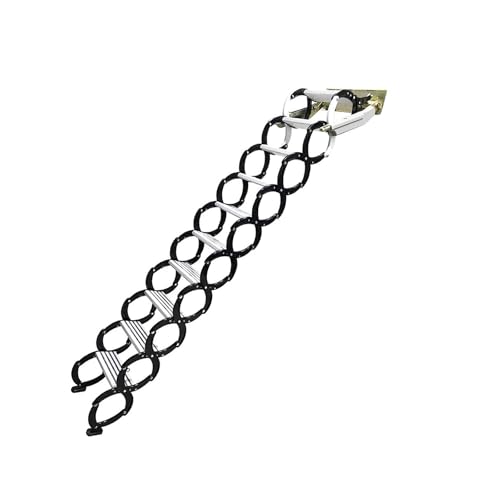 An der Wand montierte Teleskopleiter, Teleskop-Dachbodenleiter aus Aluminium-Magnesium-Legierung, Klapptreppe for Zuhause(2.5-3m) von esmen