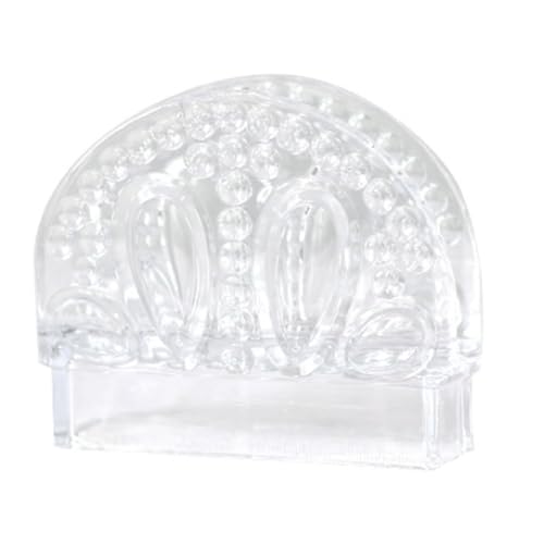 Mundgeblasener Visitenkartenhalter aus Glas for Taschentücher, transparenter Präsentationsständer for Hotelrezeptionen, bleifreier, kristallklarer Organizer Serviettenständer(12.7 * 4 * 10.3cm) von esmen