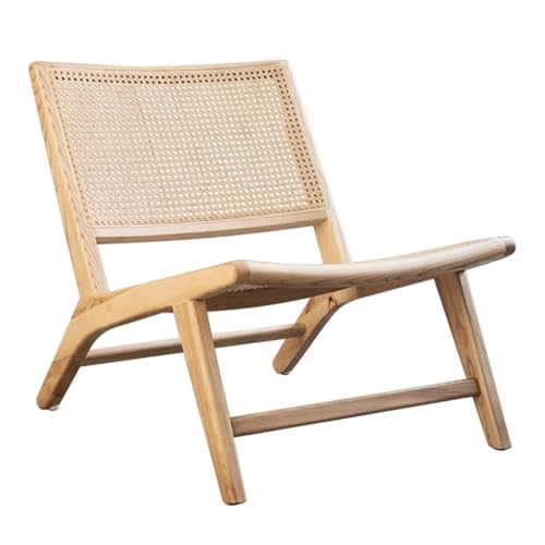 Rattan-Akzentstuhl mit gewebter Rückenlehne und Sitzfläche, bequemer, atmungsaktiver Holzstuhl for Schlafzimmer, Terrasse, Balkon Rattan-Akzentstuhl mit gewebter Rückenlehne und Sitzfläche, bequemer, atmungsaktiver Holzstuhl for Schlafzimmer, Terrasse, Balkon von esmen