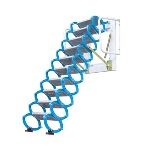 Telescopic Loft Ladder,Ti-Mg Alloy/Al-Mg Alloy Folding Attic,Wall Mounted Stairs,Multi Thickened Telescopic Ladder(Ti-Mg Alloy,2.2-2.3m) von esmen