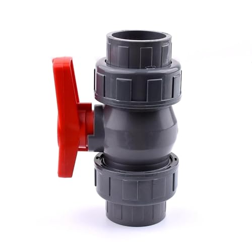 esmen 1 Stück 2025324050mm PVC-Rohr Union Ventil Wasserrohrarmaturen Kugelhahn Gartenbewässerung Wasserrohrverbinder Aquarium Adapter(Inner Dia 50mm) von esmen