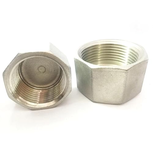 esmen 18 14 38 12 34 1 1-14 1-12 BSP Innengewinde 304 Edelstahl Rohr Fitting Hex Kopf Buchse Stecker End Kappe(3/8") von esmen