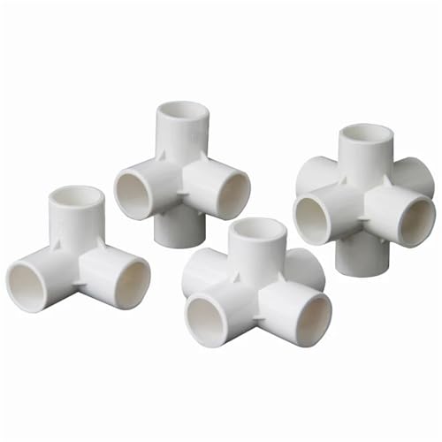 esmen 20 mm ID 3 4 5 6 Weg weiß PVC Rohr Joint Rohr Fitting Koppler Adapter Wasseranschluss for Aquarium Fisch Tank(4Way) von esmen