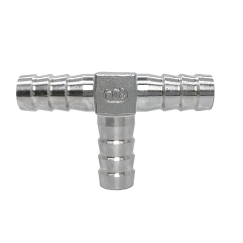 esmen 304 Edelstahl T-Typ Y-Typ L-Typ Kreuz Barb Schlauch Armaturen 6mm-40mm 3-Weg 4-Weg Schlauch Rohr Barb Stacheldraht Kupplung(T,8mm) von esmen