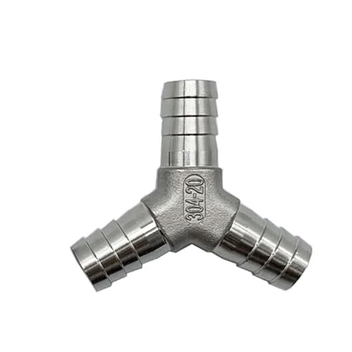 esmen 304 Edelstahl T-Typ Y-Typ L-Typ Kreuz Barb Schlauch Armaturen 6mm-40mm 3-Weg 4-Weg Schlauch Rohr Barb Stacheldraht Kupplung(Y,10mm) von esmen