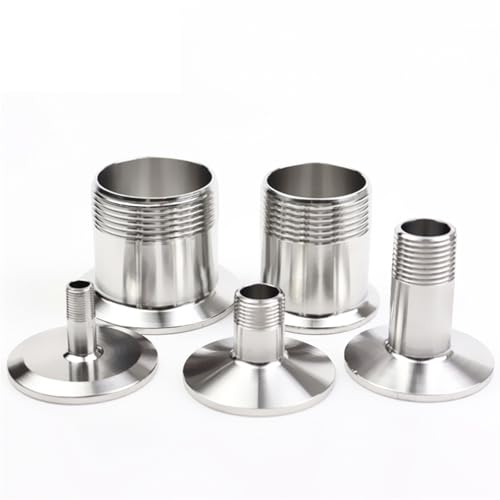 esmen DN6 DN15 DN20 DN25 DN32 BSP Sanitär Edelstahl SS304 Tri Clamp Außengewinde Rohr Fitting Adapter 12 34 1 1-14(DN25 x Ferrule 64) von esmen