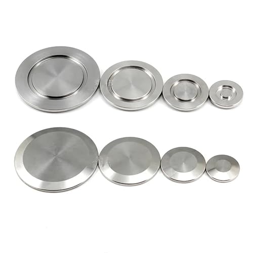 esmen KF-Vakuumflansch-Blindplatte aus Edelstahl 304, Blindflansch, Massive Endkappe, Flansch-Prallplatte for Vakuumrohr, Tri-Clamp(KF63) von esmen