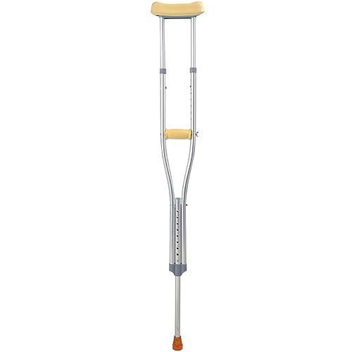 esmen Krücken für Erwachsene Verdickte Achselkrücken aus Aluminiumlegierung, geeignet für mehr Höhen, einstellbar in 9 Stufen, Bequeme Krücken aus weichem Material Unterarmkrücken von esmen