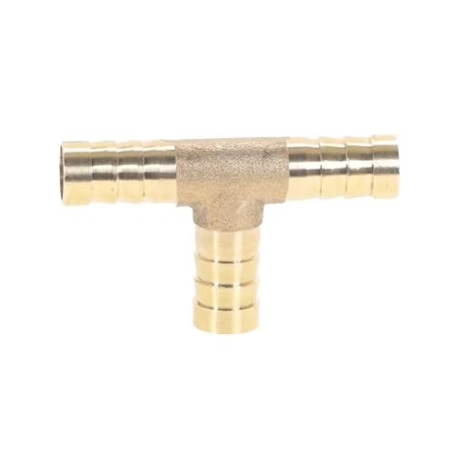 esmen Kupferrohrverschraubung 4 mm 6 mm 8 mm 10 mm 12 mm Messingschlauch mit Widerhaken, Adapteranschluss for Gas- und Wasserrohr(T Type,6 mm) von esmen