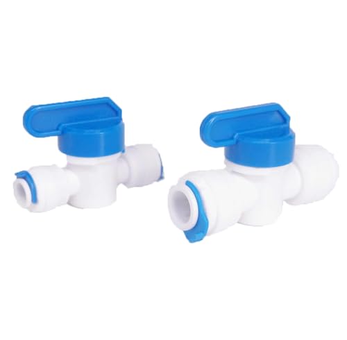 esmen Passend for 14 38 OD Rohr Quick Fit Gleich Kugelhahn Anschluss Fitting Aquarium Umkehrosmose RO Wasserspender(1/4") von esmen