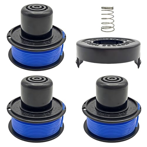 esmusssein Bump Feed Schnurspule für Black & Decker GL250 GL310 GL360 Rasentrimmer (9 m x 1,5 mm) Pack 3+1+1 (3 x Spule + 1 x Kappe + 1 x Feder) von esmusssein