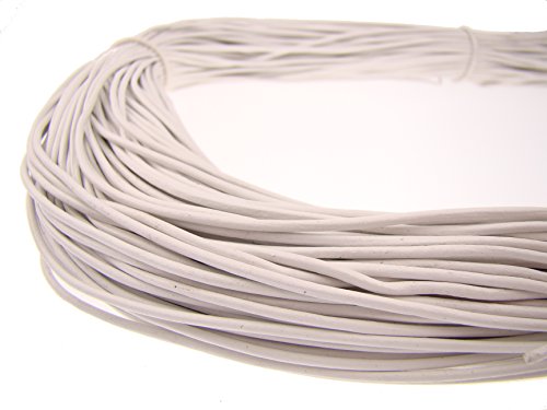 esnado Lederschnur Rund - 1,5 mm. Weiß. 5 Meter | ECHTES Leder | pflanzlich gegerbt | ideal für die Herstellung von Schmuck und Armbändern, Basteln oder Dekorieren, DIY-Projekte, Mittelalter esnado Lederschnur Rund - 1,5 mm. Weiß. 5 Meter | ECHTES Leder | pflanzlich gegerbt | ideal für die Herstellung von Schmuck und Armbändern, Basteln oder Dekorieren, DIY-Projekte, Mittelalter von esnado