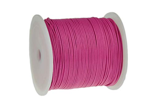 esnado Lederschnur Rund - 1 mm. Pink. 10 Meter | ECHTES Leder | pflanzlich gegerbt | ideal für die Herstellung von Schmuck und Armbändern, Basteln oder Dekorieren, DIY-Projekte, Mittelalter von esnado