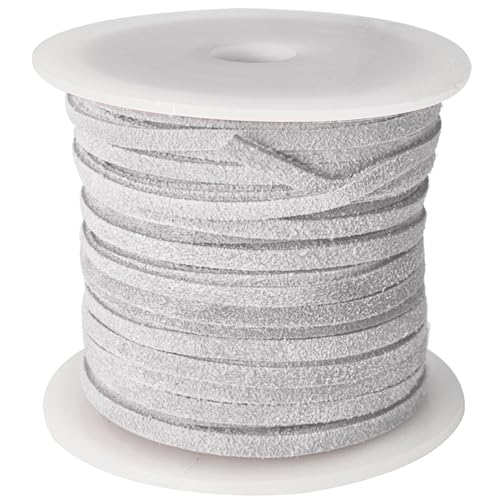 esnado Wildlederband, Lederband flach | Breite: 3 mm | Dicke: 1,5 mm | Länge: 5 Meter | Farbe: Hellgrau | ECHTES Leder - pflanzlich gegerbt | zum Basteln und zur Schmuckherstellung esnado Wildlederband, Lederband flach | Breite: 3 mm | Dicke: 1,5 mm | Länge: 5 Meter | Farbe: Hellgrau | ECHTES Leder - pflanzlich gegerbt | zum Basteln und zur Schmuckherstellung von esnado
