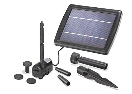 Solar Teichpumpe 2 Watt Solarmodul 175 l/h Förderleistung 70 cm Förderhöhe Komplettset Gartenteich, 101010 von Esotec