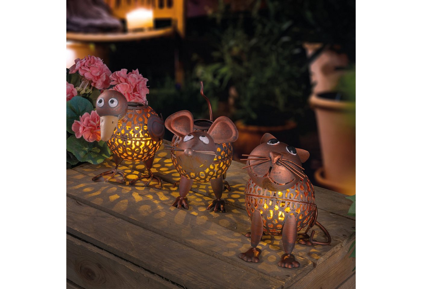 esotec Gartenfigur Solar Leuchttierset "Streichelzoo" kupferfarben esotec Gartenfigur Solar Leuchttierset "Streichelzoo" kupferfarben von esotec