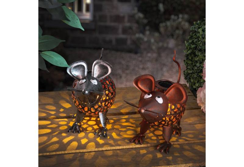 esotec Gartenfigur Solarleuchtenset "Mäusepaar" von esotec