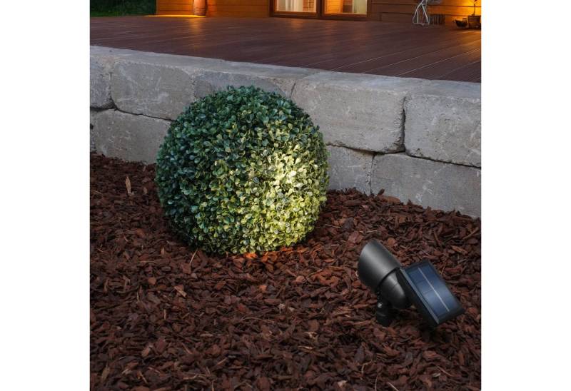 esotec LED Gartenstrahler Solarstrahler Spoti Ø7cm 30lm 3000K warmweiß LED-Spot outdoor 102548 von esotec