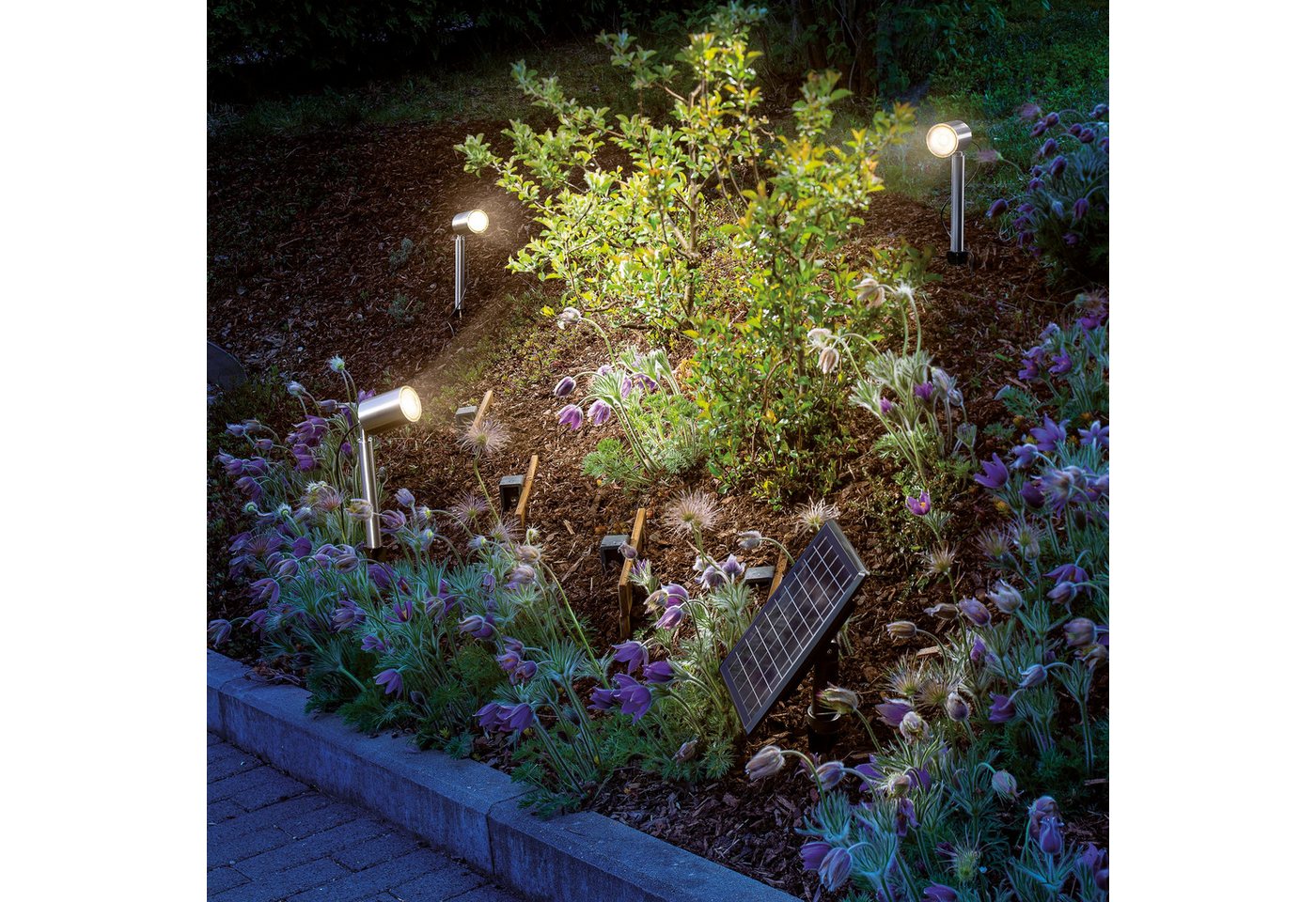 esotec Gartenstrahler 3er Set Solarstrahler POWER TRIO, Duo Color 3000K 6000K outdoor 102705 esotec Gartenstrahler 3er Set Solarstrahler POWER TRIO, Duo Color 3000K 6000K outdoor 102705 von esotec