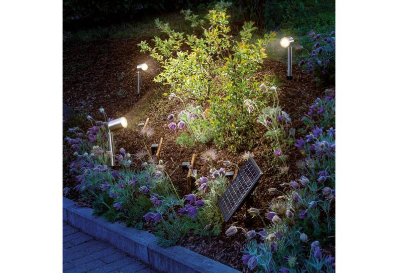 esotec Gartenstrahler 3er Set Solarstrahler POWER TRIO, Duo Color 3000K 6000K outdoor 102705 von esotec