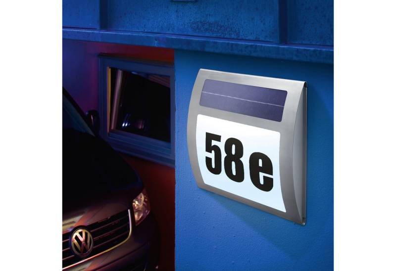 esotec Hausnummer **Solar Hausnummernleuchte "Wave" kaltweiß esotec Hausnummer **Solar Hausnummernleuchte "Wave" kaltweiß von esotec