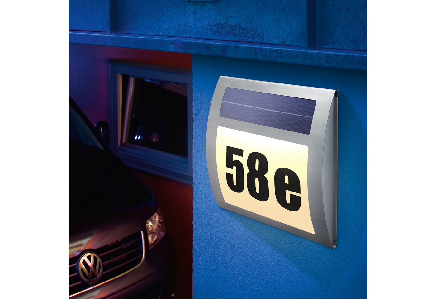 esotec Hausnummer Solar Hausnummernleuchte "Wave" warmweiß esotec Hausnummer Solar Hausnummernleuchte "Wave" warmweiß von esotec