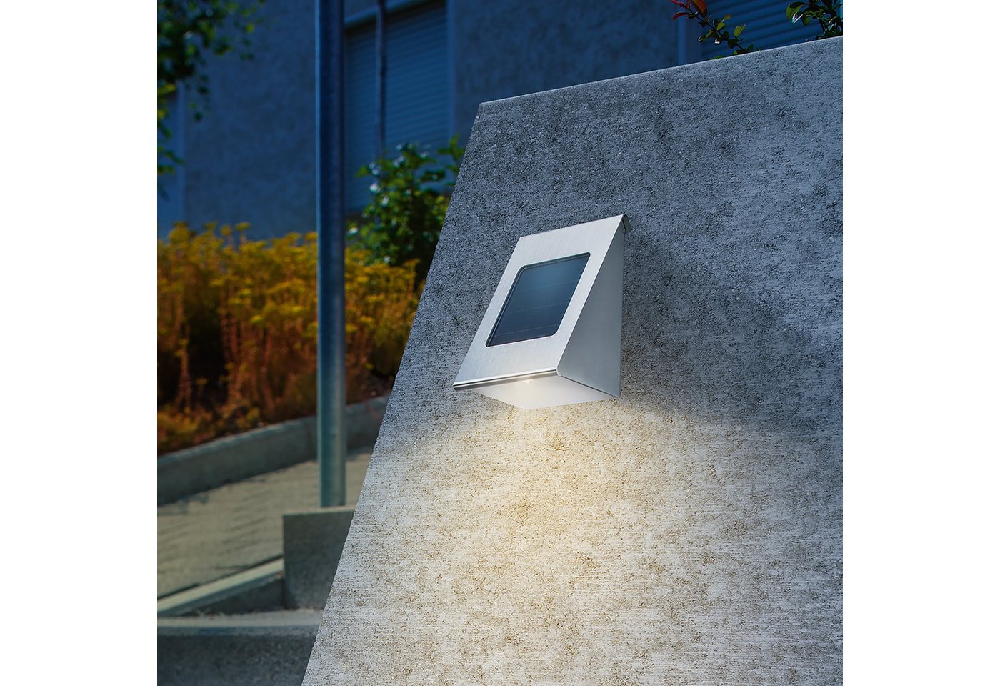 esotec Hausnummer Solar Wandleuchte "Shine" duo color von esotec