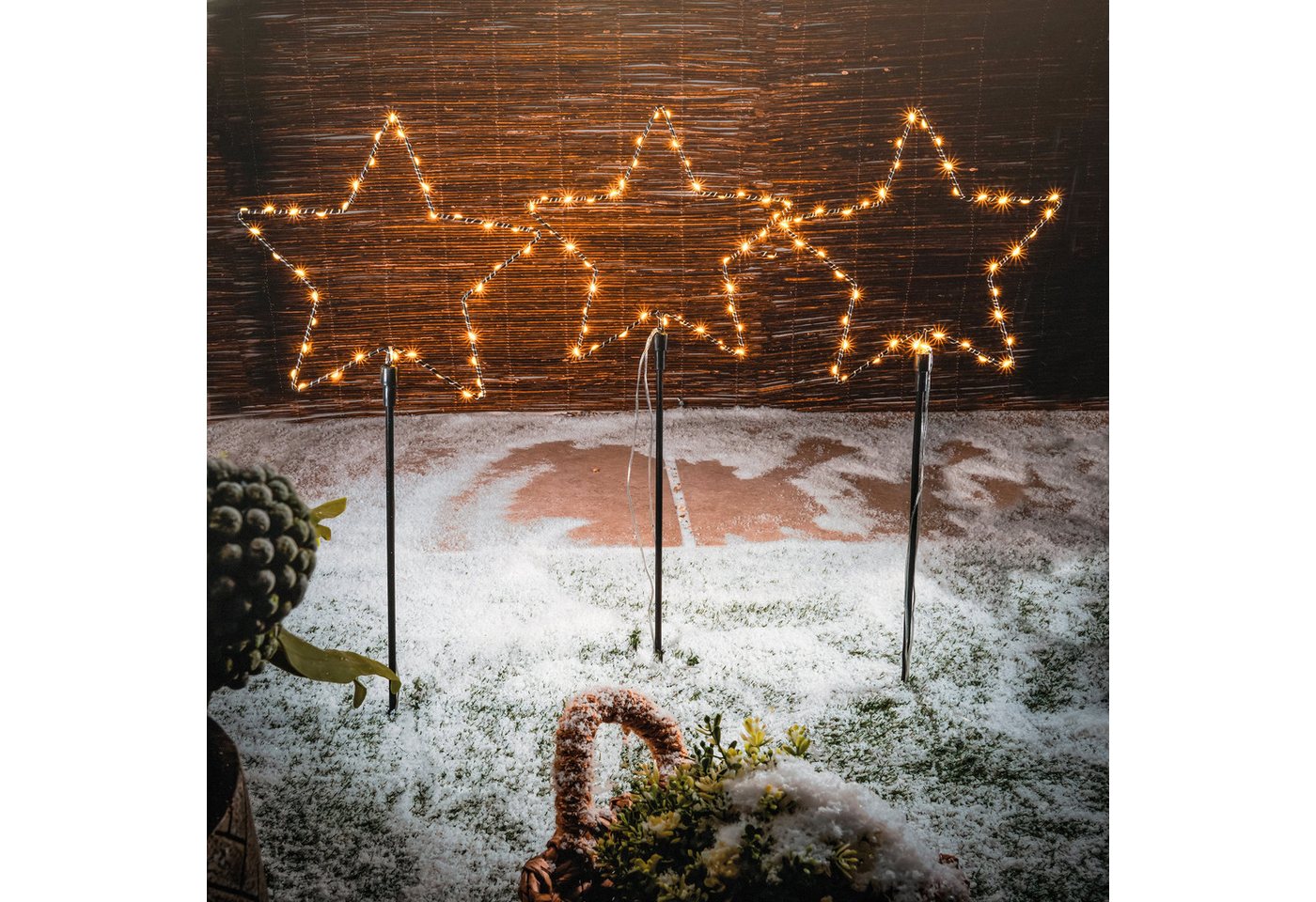 esotec LED Gartenleuchte 3 Weihnachtssterne Sternenzauber 40 LEDs D25cm Weihnachtsdeko 102571 esotec LED Gartenleuchte 3 Weihnachtssterne Sternenzauber 40 LEDs D25cm Weihnachtsdeko 102571 von esotec
