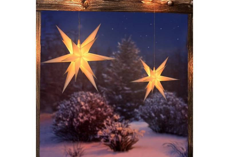 esotec LED Solarleuchte XL Weihnachtssterne für aussen Ø35+57cm DUO COLOR 4000K 2800K 103428 von esotec