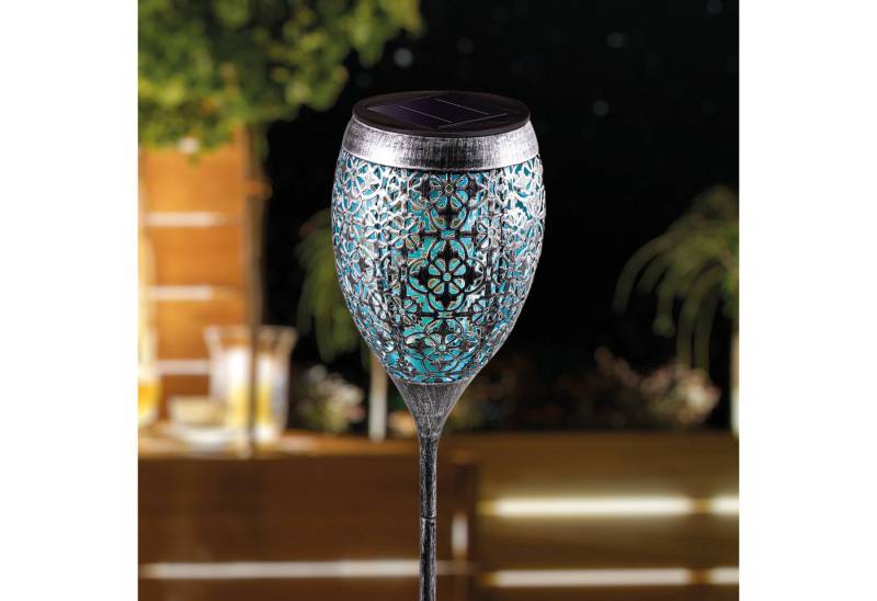 esotec LED Gartenleuchte *Solar Dekoleuchte Sindy - silver/ ice blue esotec LED Gartenleuchte *Solar Dekoleuchte Sindy - silver/ ice blue von esotec