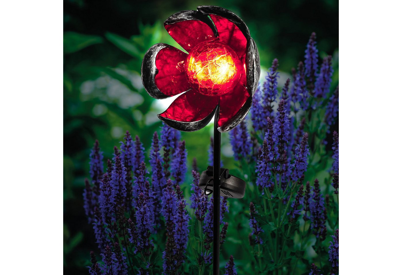 esotec LED Gartenleuchte Solar LED Stecklicht Florelia, 2800K, H68,5cm Crackle Bruchglas 102384 esotec LED Gartenleuchte Solar LED Stecklicht Florelia, 2800K, H68,5cm Crackle Bruchglas 102384 von esotec