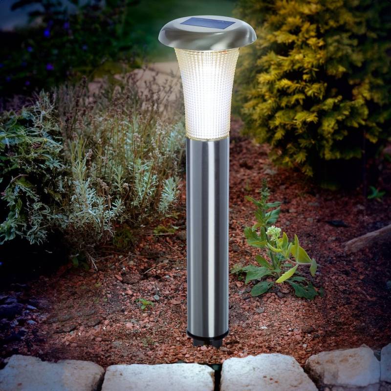esotec LED Gartenleuchte Solar Standleuchte "Vesuv 38" duo color von esotec
