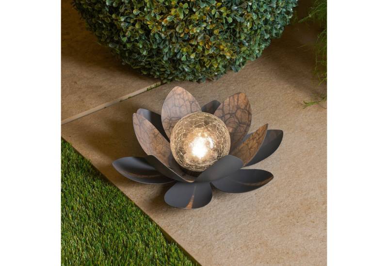 esotec LED Solarleuchte Metall LOTUSBLÜTE D=26cm mit Bruchglaskugel 2700K warmweiß 102086 esotec LED Solarleuchte Metall LOTUSBLÜTE D=26cm mit Bruchglaskugel 2700K warmweiß 102086 von esotec
