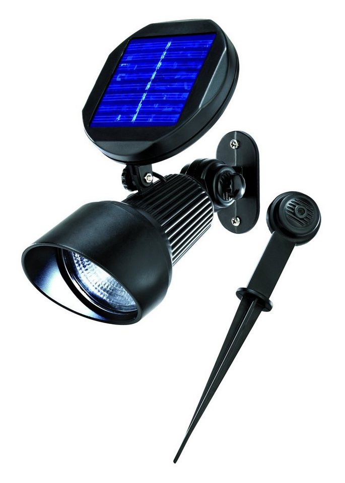 esotec LED Gartenleuchte Solar-Gartenstrahler Spotlight 102138 LED fest eingebaut Kaltweiß von esotec