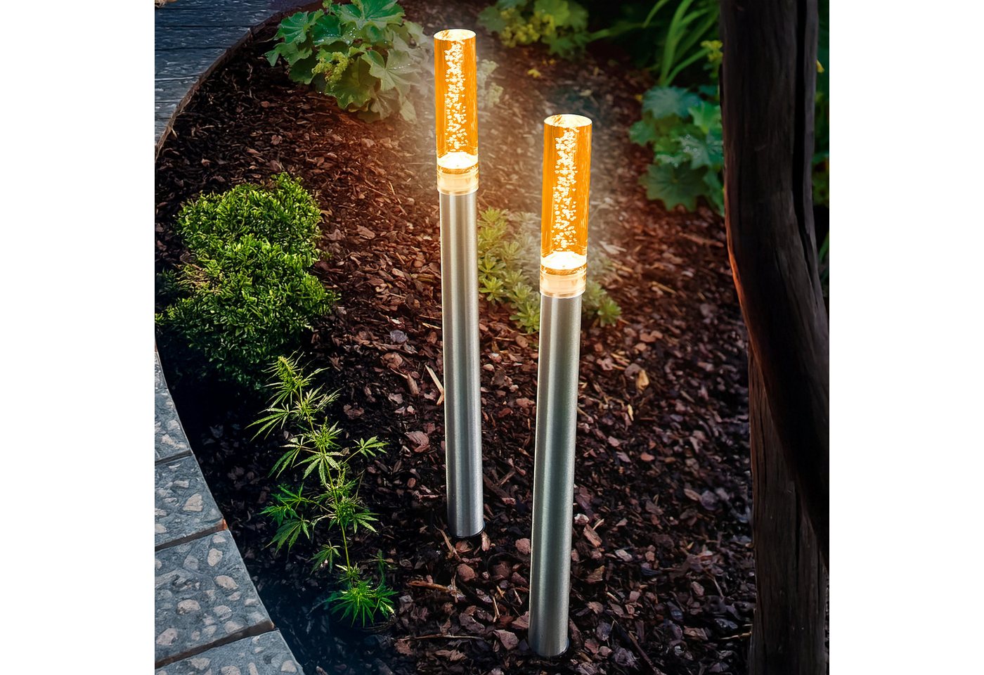 esotec LED Gartenleuchte Solar LED Steckleuchtenset Twins 2er Set bernsteinfarben esotec LED Gartenleuchte Solar LED Steckleuchtenset Twins 2er Set bernsteinfarben von esotec