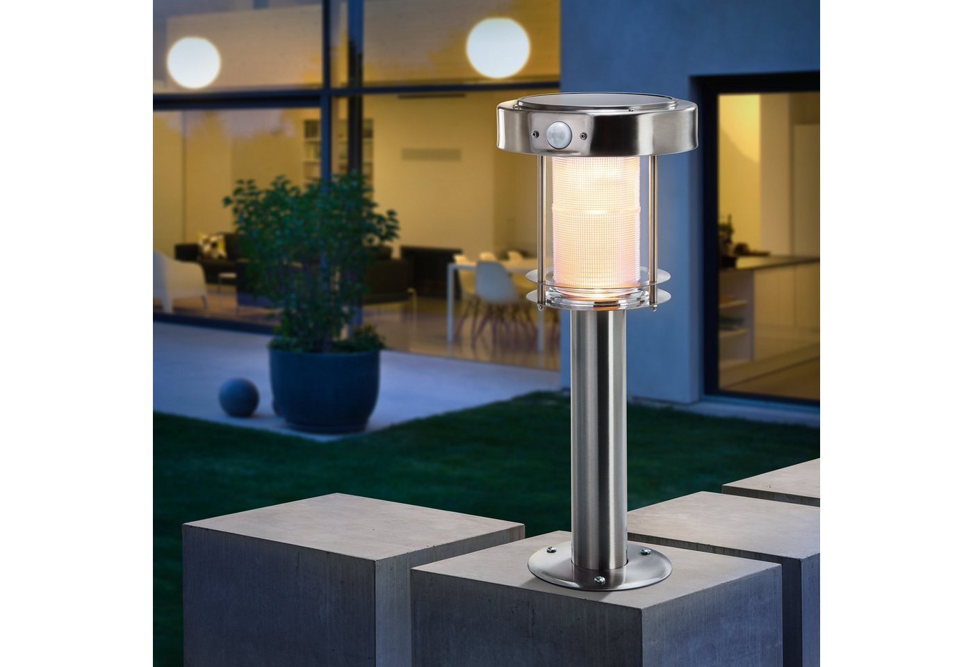 esotec LED Gartenleuchte Solar PIR-Sockelleuchte "Ancona 42" duo color esotec LED Gartenleuchte Solar PIR-Sockelleuchte "Ancona 42" duo color von esotec