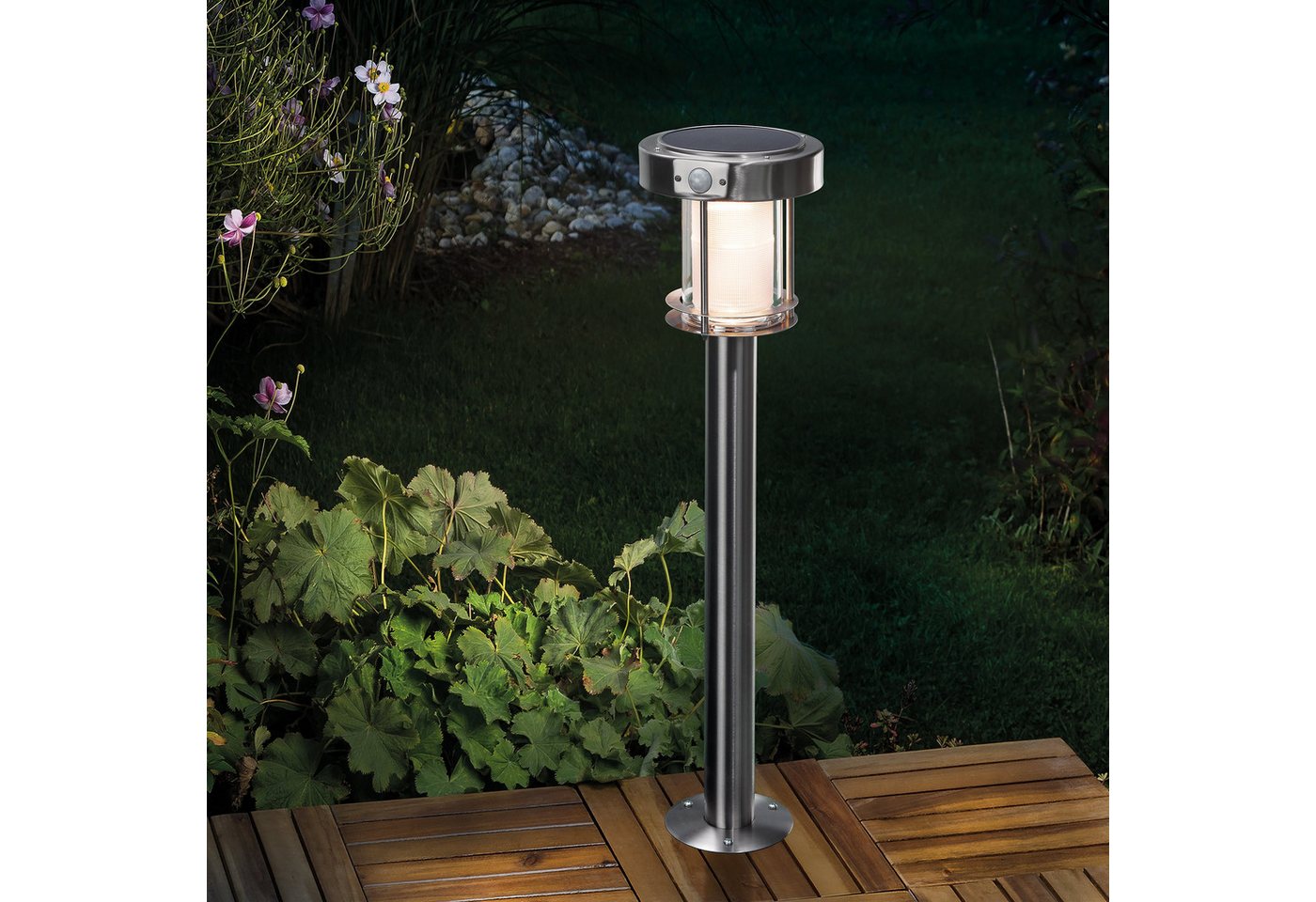esotec LED Gartenleuchte Solar PIR-Standleuchte "Ancona 71" duo color esotec LED Gartenleuchte Solar PIR-Standleuchte "Ancona 71" duo color von esotec