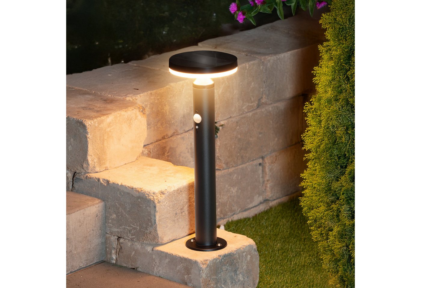 esotec LED Gartenleuchte Solar PIR Standleuchte Ribolla H=45cm 3 Modi 3000K Edelstahl 102771 esotec LED Gartenleuchte Solar PIR Standleuchte Ribolla H=45cm 3 Modi 3000K Edelstahl 102771 von esotec