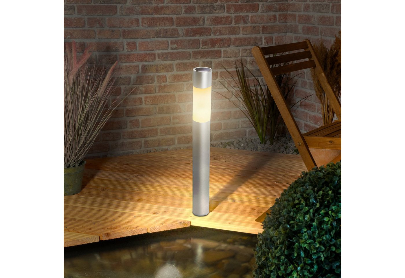 esotec LED Solarleuchte ALU Standleuchte Pole Light H70cm DUO COLOR 6500K 2800K außen 102606 esotec LED Solarleuchte ALU Standleuchte Pole Light H70cm DUO COLOR 6500K 2800K außen 102606 von esotec