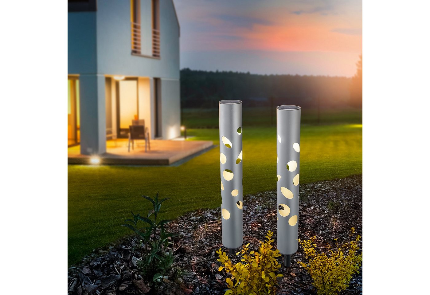 esotec LED Gartenleuchte Solar Standleuchtenset "Fantasy Light 48" duo color esotec LED Gartenleuchte Solar Standleuchtenset "Fantasy Light 48" duo color von esotec