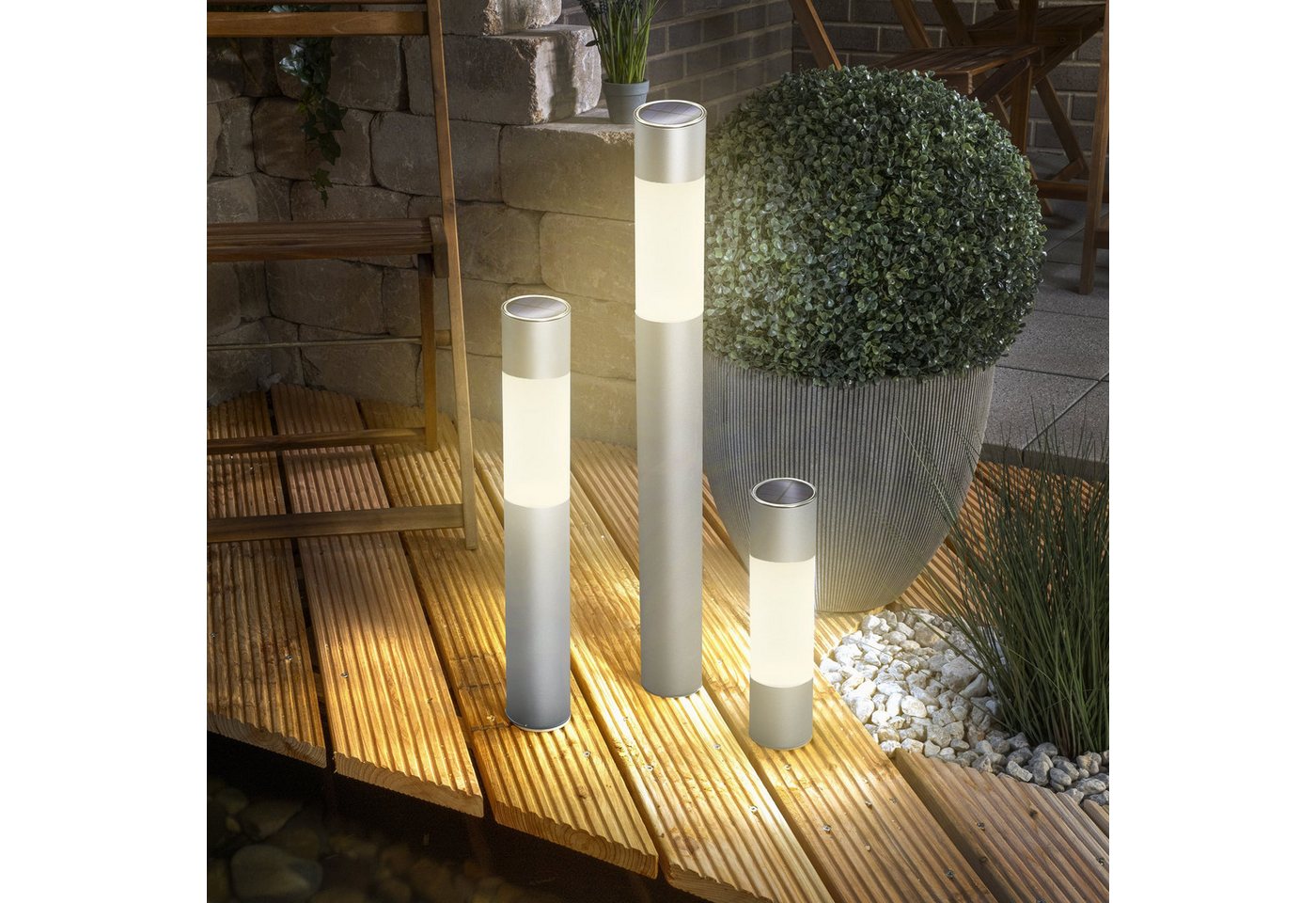 esotec LED Gartenleuchte Solar Standleuchtenset "Pole Light" duo color esotec LED Gartenleuchte Solar Standleuchtenset "Pole Light" duo color von esotec