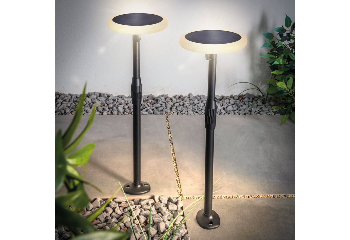 esotec LED Gartenleuchte 2er Set Solar Stecklampen DISK höhenverstellbar 42-70cm neigbar 102273 esotec LED Gartenleuchte 2er Set Solar Stecklampen DISK höhenverstellbar 42-70cm neigbar 102273 von esotec