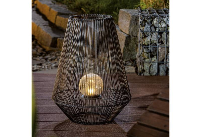 esotec LED Gartenleuchte Boho Solarleuchte Windlicht ILONA H=51cm, Polyrattan, Bruchglas 102208 esotec LED Gartenleuchte Boho Solarleuchte Windlicht ILONA H=51cm, Polyrattan, Bruchglas 102208 von esotec