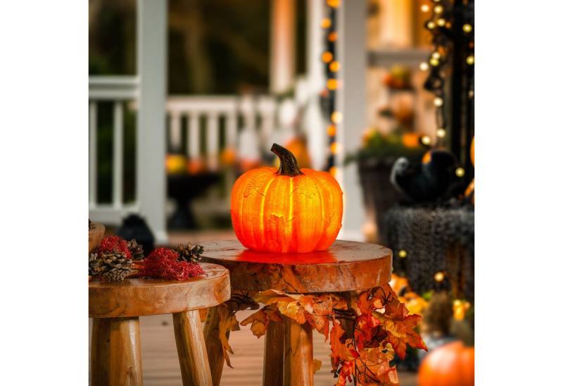 esotec LED Gartenleuchte LED Gartendeko Kürbis ⌀16cm, DUO COLOR 2700K oder 5500K, außen 102682 von esotec