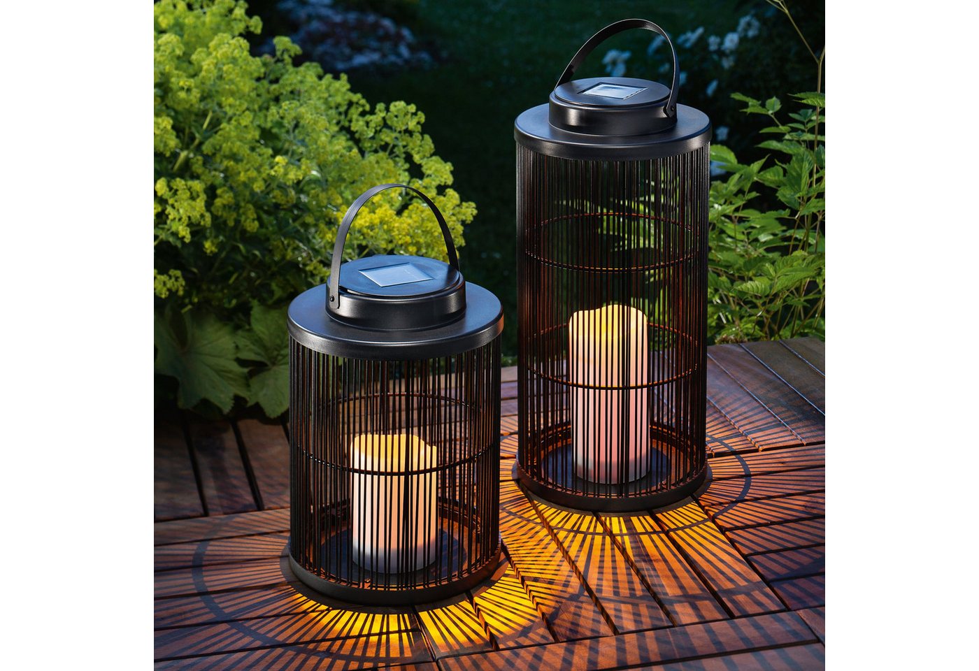 esotec LED Laterne Solar Dekoleuchten "Sara" 2er-Set von esotec