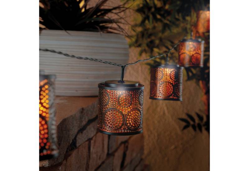 esotec LED-Lichterkette Marokko 8 Laternen Solar 2m +2m Kabel 2500K kupfer/gold 102803 esotec LED-Lichterkette Marokko 8 Laternen Solar 2m +2m Kabel 2500K kupfer/gold 102803 von esotec